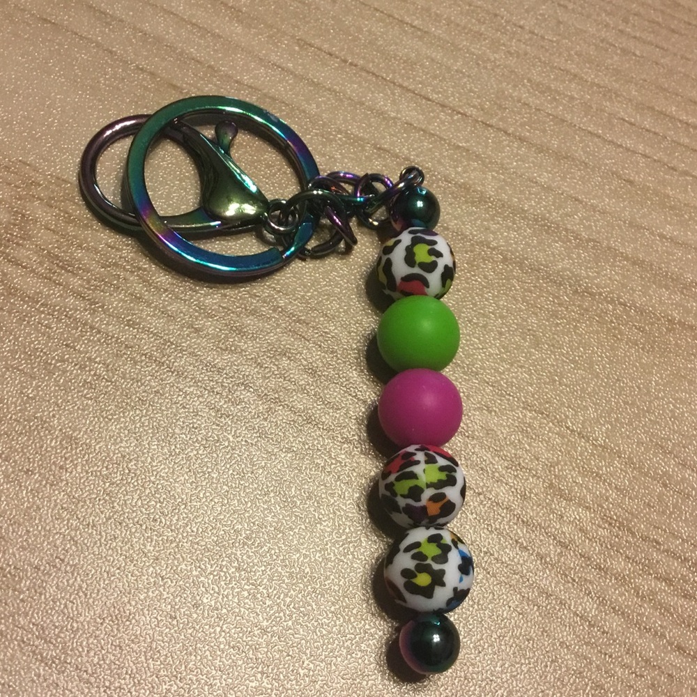 Colorful Beaded Keychain